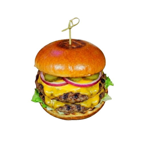 Cheese burger triple